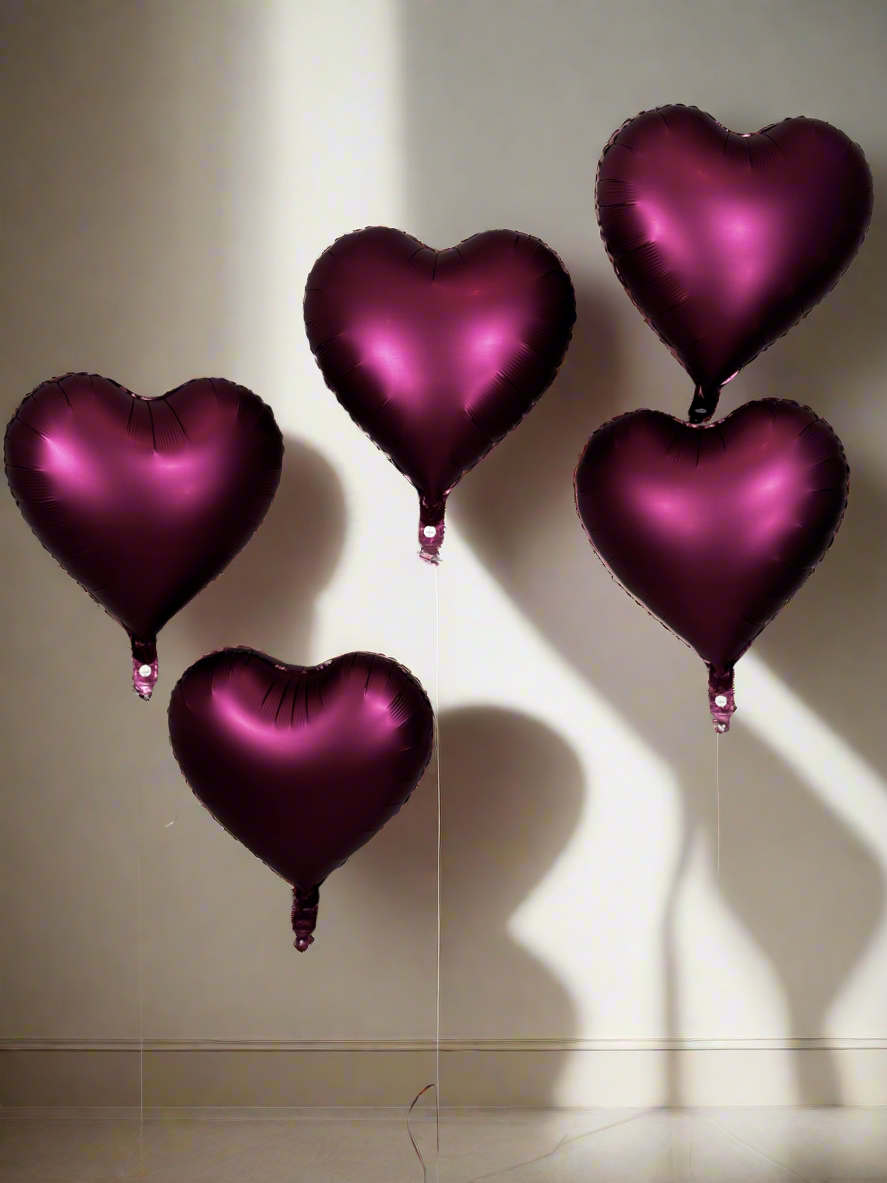 Heart Foil Balloons Pack of 5