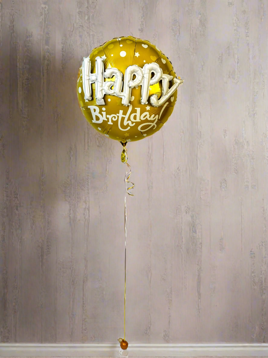 Giant Gold “Happy Birthday” Foil Balloon