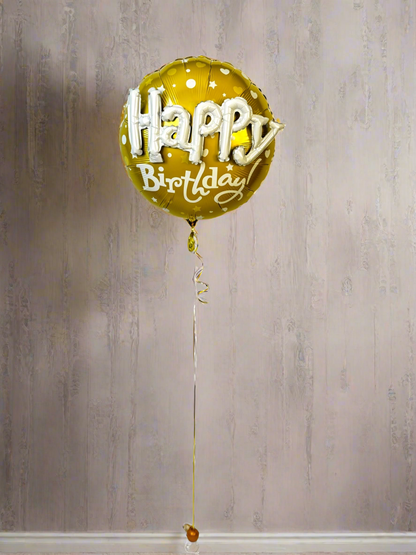 Giant Gold “Happy Birthday” Foil Balloon