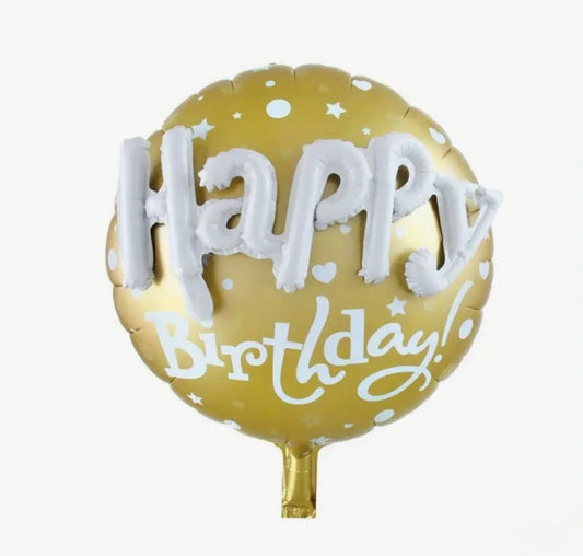 Giant Gold “Happy Birthday” Foil Balloon