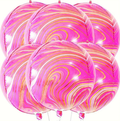 Large Round Sphere 4D Marble Balloons – Pack of 1